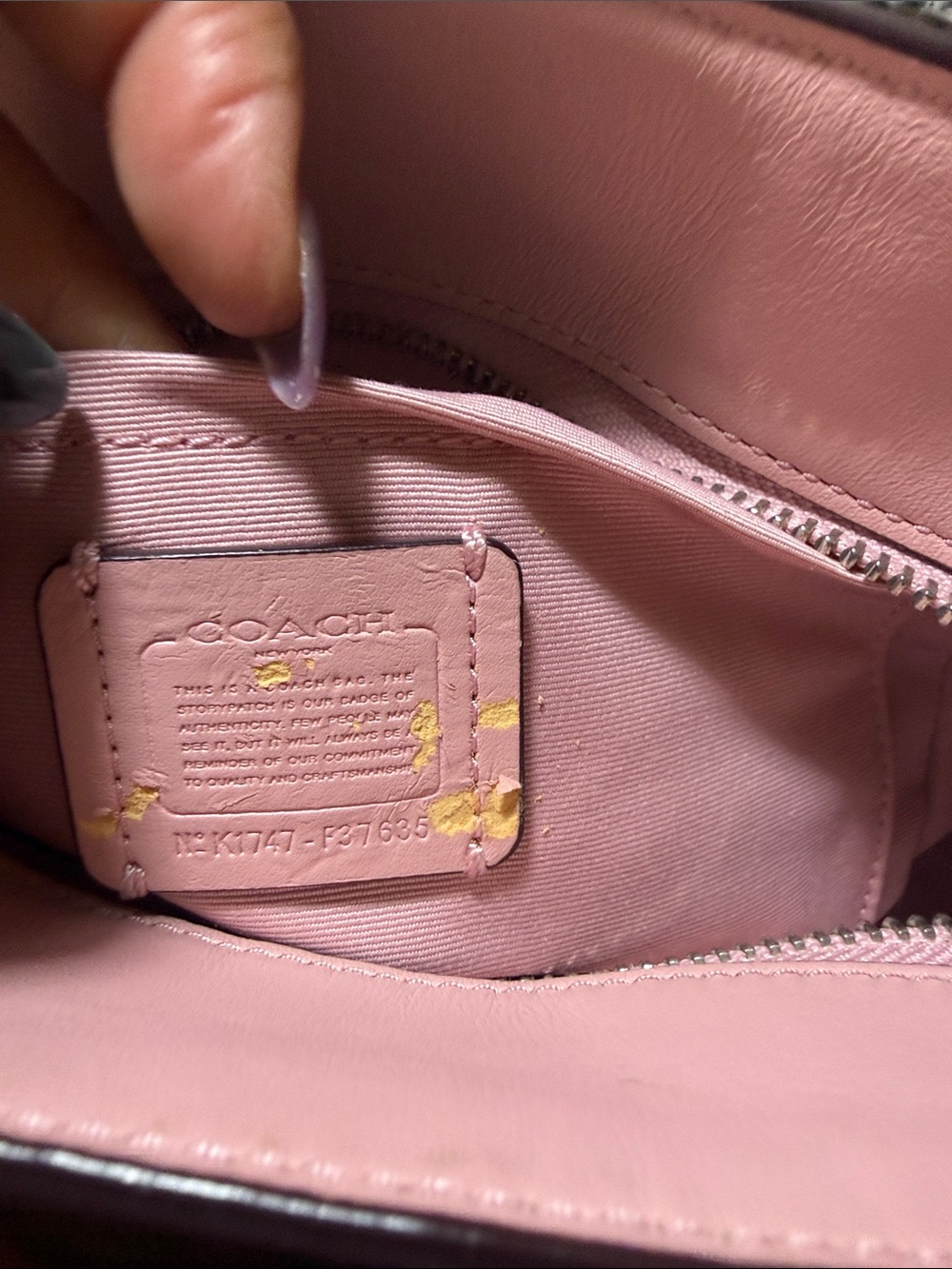 COACH Pink Pebbled Leather Mini Satchel - Picture 4 of 10